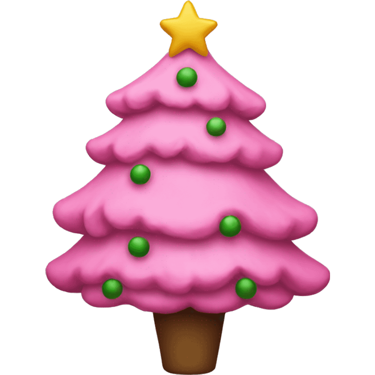 Pink Christmas tree emoji