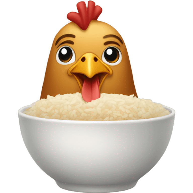 Chicken and rice emoji