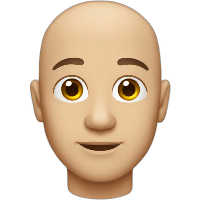 bald male brown hair emoji