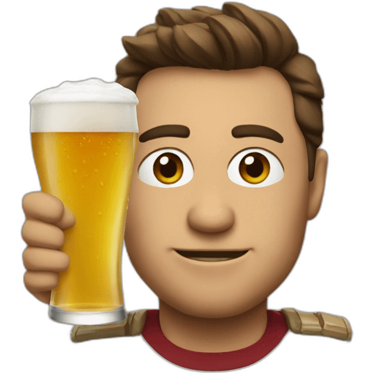 elon drink beer emoji