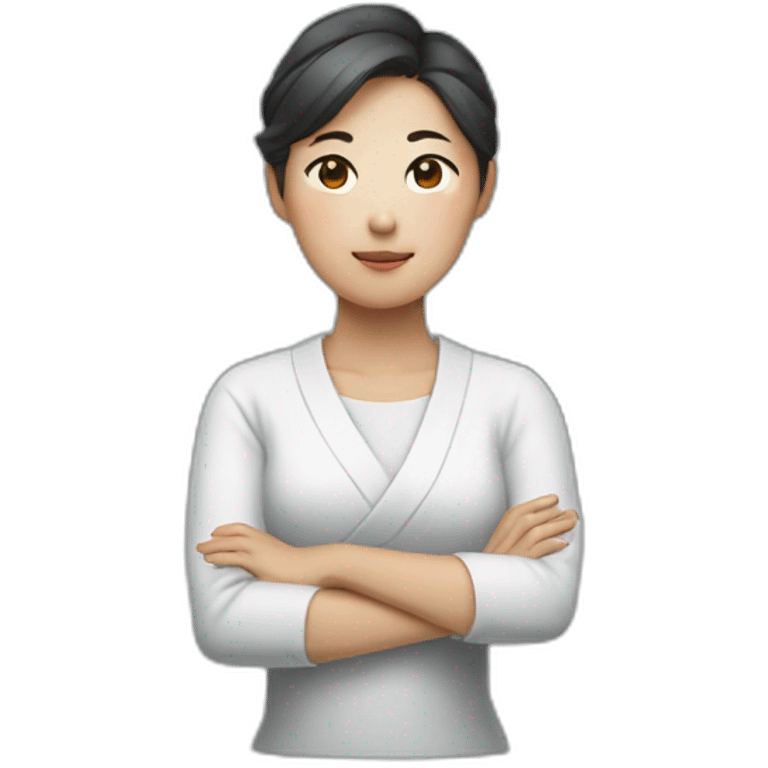 arms crossed korean woman emoji