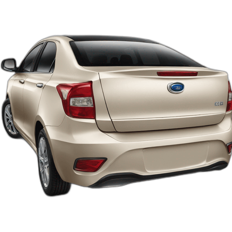 Car Geely CK beige color view from the side on the hood emoji