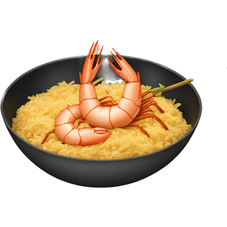 Shrimp frying rice  emoji