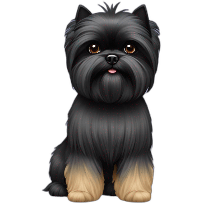 This Affenpinscher is a freshly groomed emoji