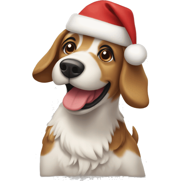 Christmas dog emoji