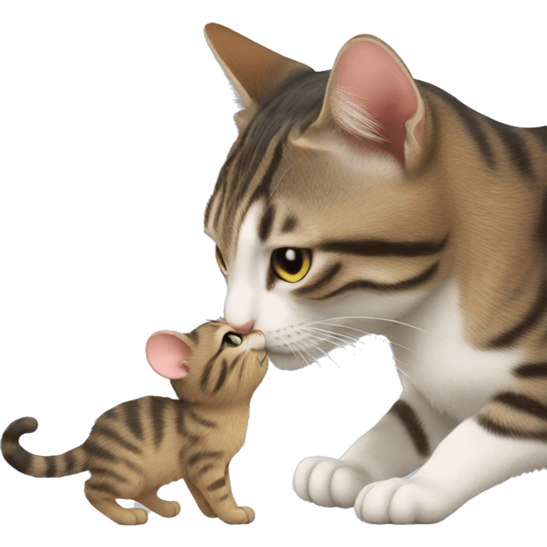 cat kissing mouse emoji