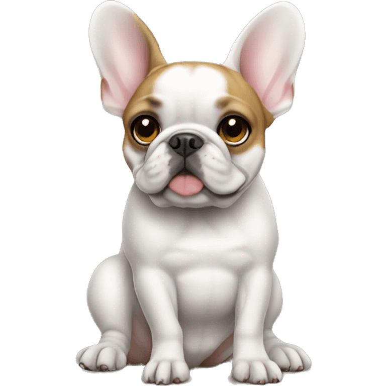 french bulldog sitting on his butt emoji