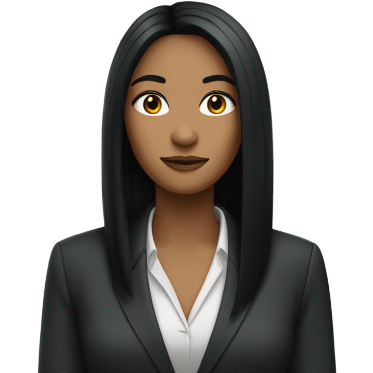 business woman long straight black hair emoji