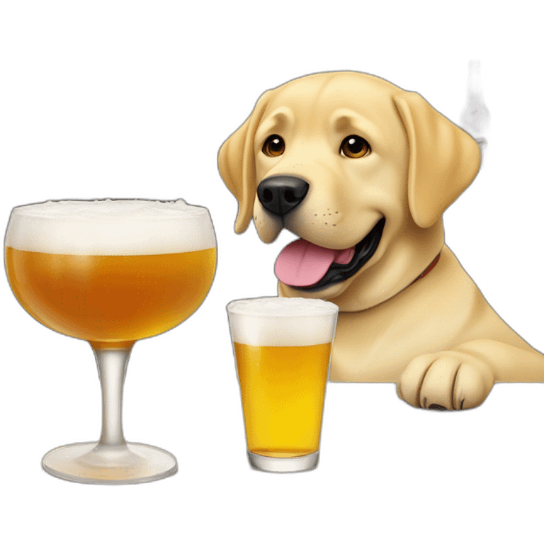 labrador beim bierpong emoji