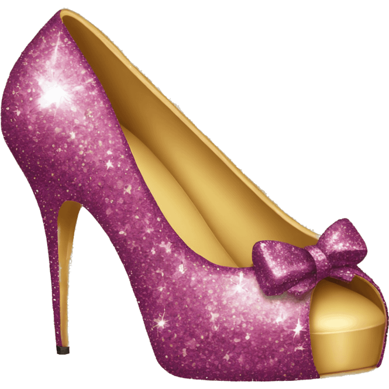 High heels with glitter emoji