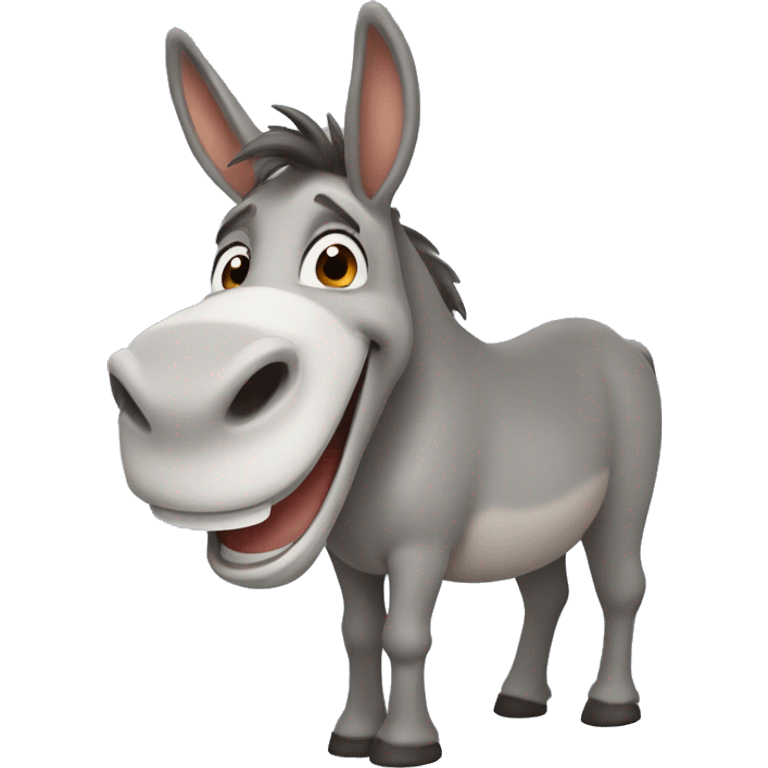 happy donkey smiling from ear to ear emoji