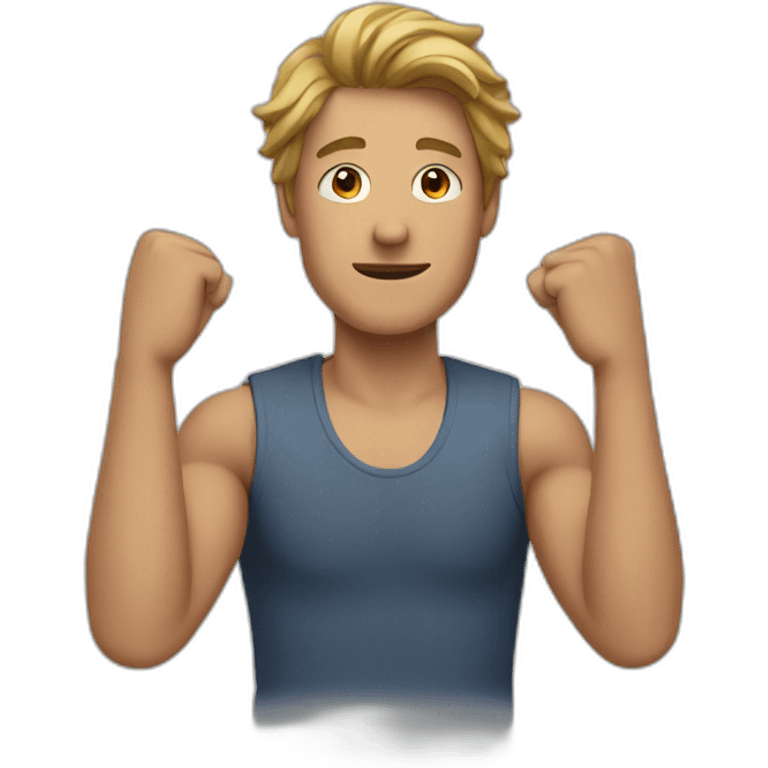 a man opening his arms emoji