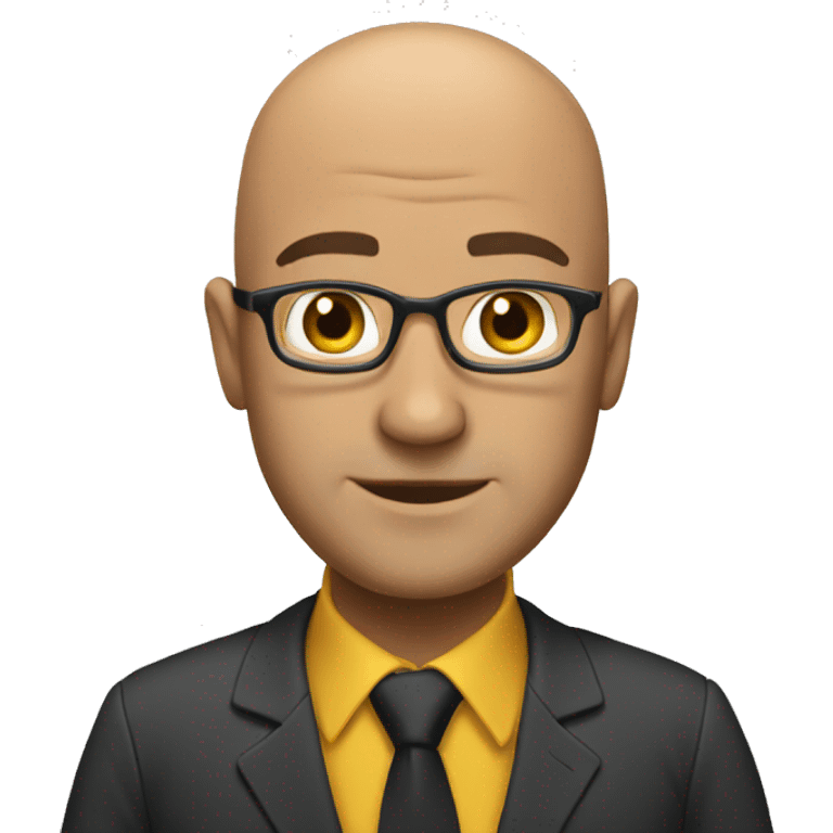 Male principal bald emoji