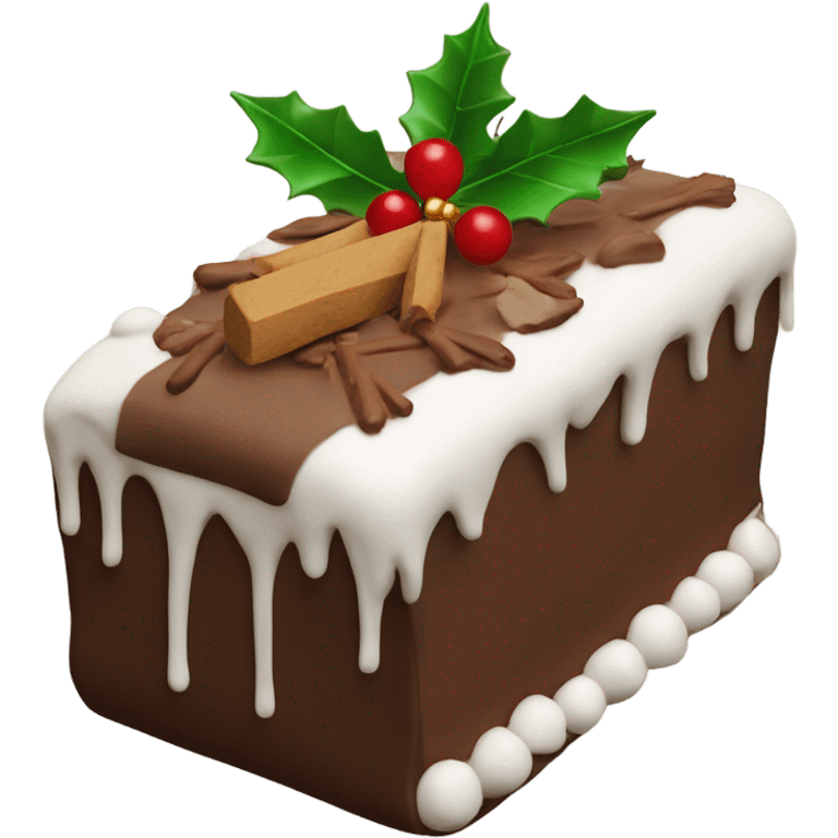 Buche de Noel cake emoji