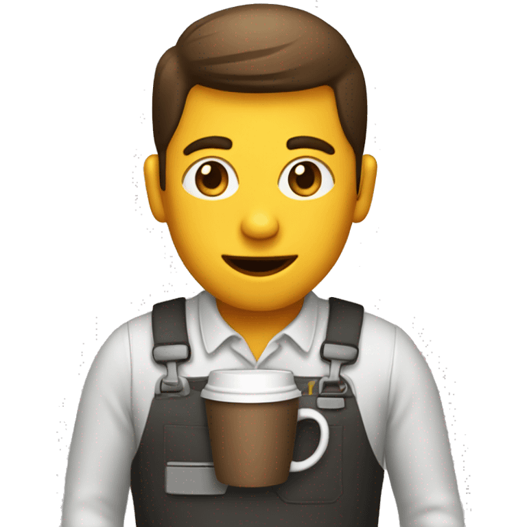 worker with coffee emoji