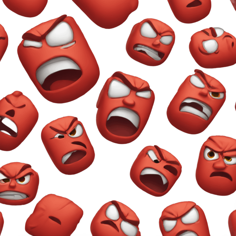 Red smartphone angry  emoji