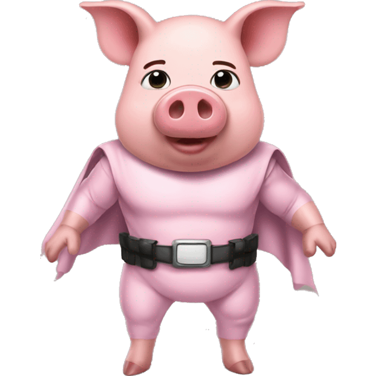 Pig dress super hero mant emoji