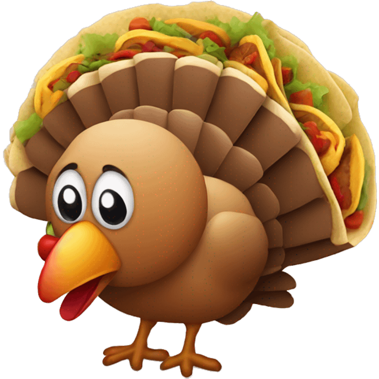 turkey with a taco emoji