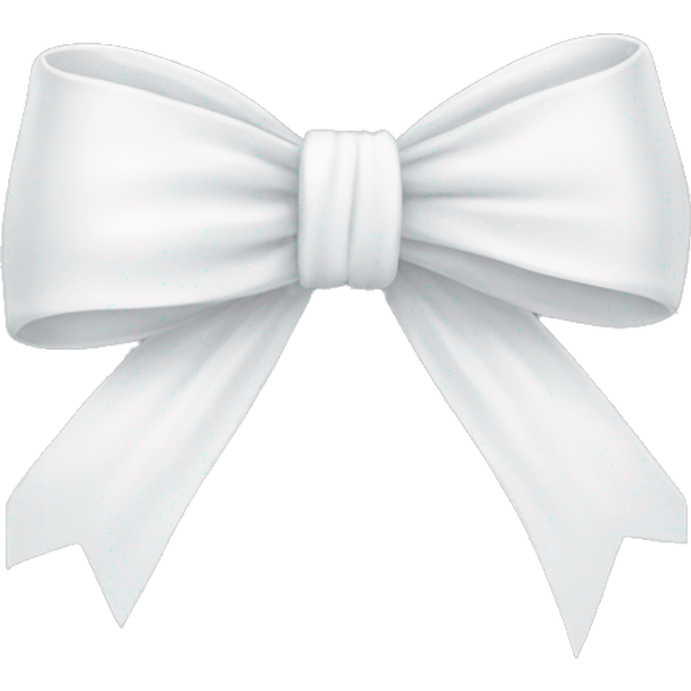 Cute girly white bow with laces  not thick bow thin laces and strings long strings wrapped and in the air emoji