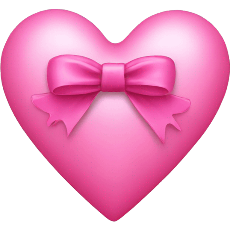 Pink heart with bow emoji