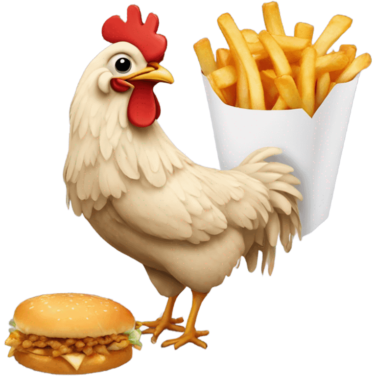  Chicken with fries emoji