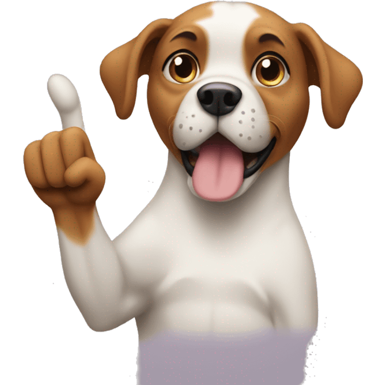 dog with thumb ok emoji