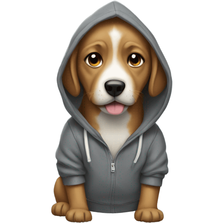 dog wearing a hoodie emoji