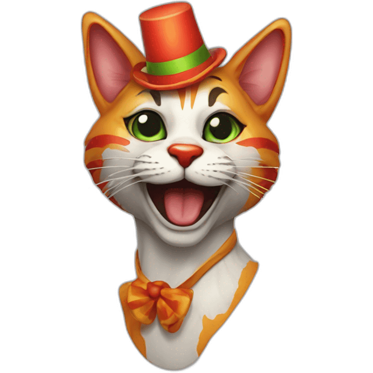 Clown-cat-funny emoji