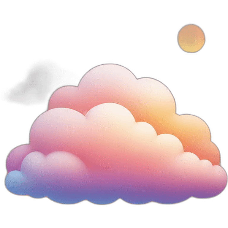 Letter A cloud sunset colors emoji