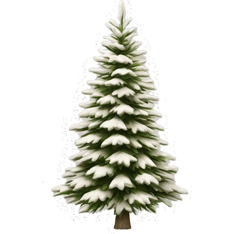 Realistic isolated off white fir christmas tree   emoji