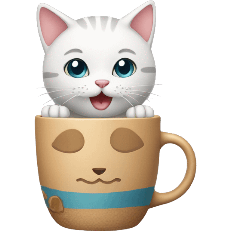 Cat with cup emoji