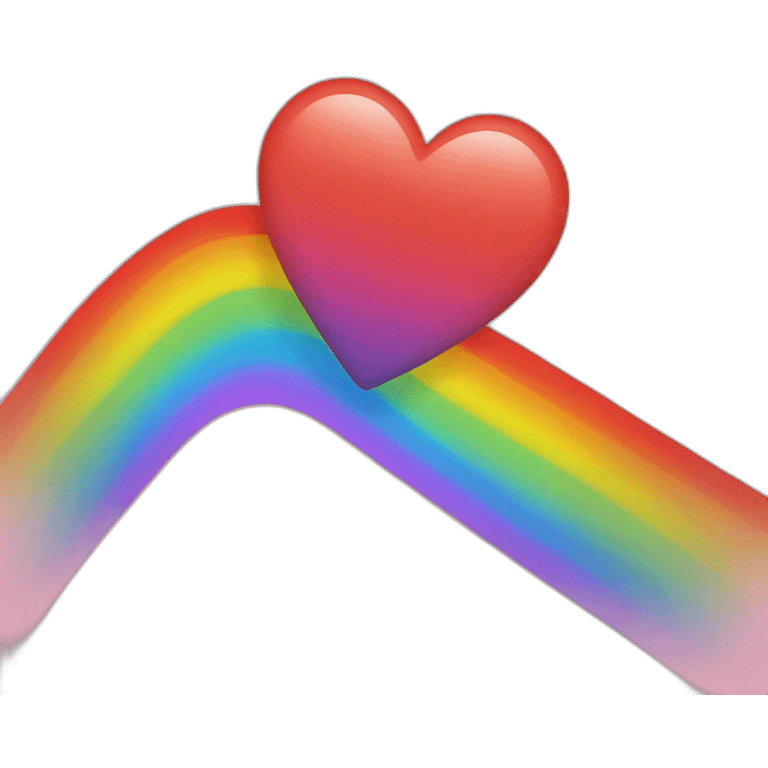 Rainbow color heart emoji