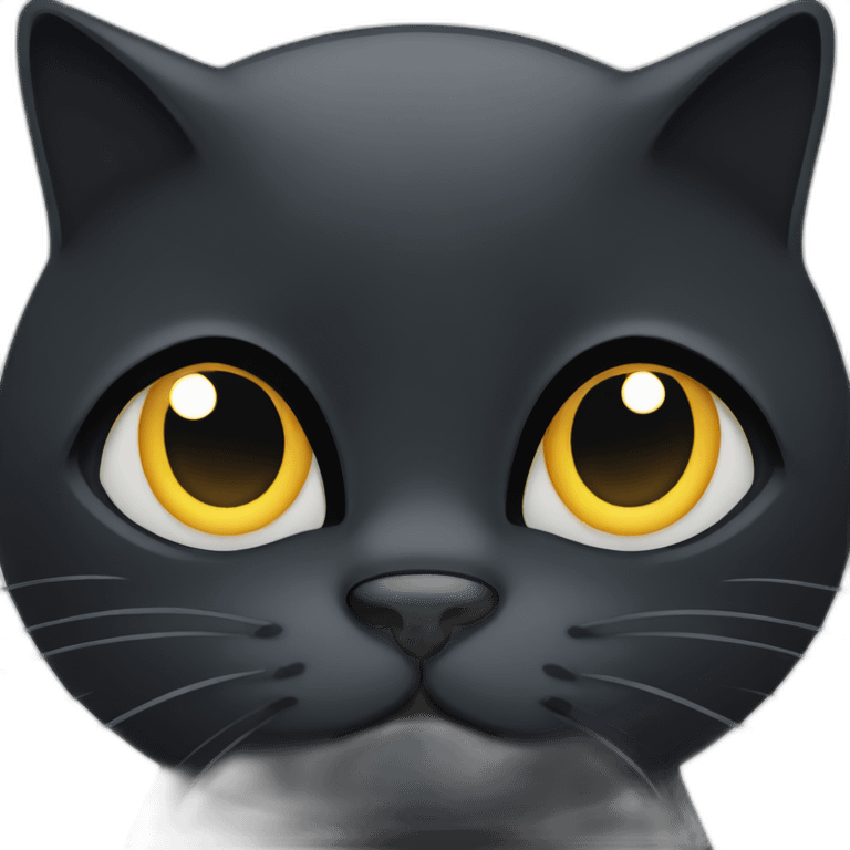 black cat face unamused looking sideways emoji