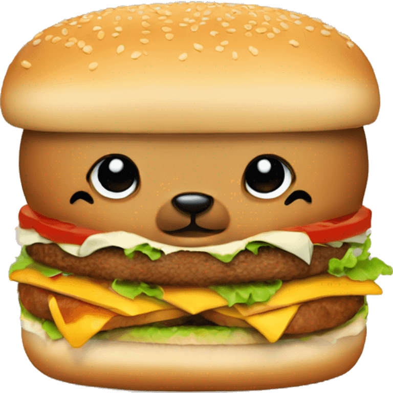 teddybear with burger  emoji