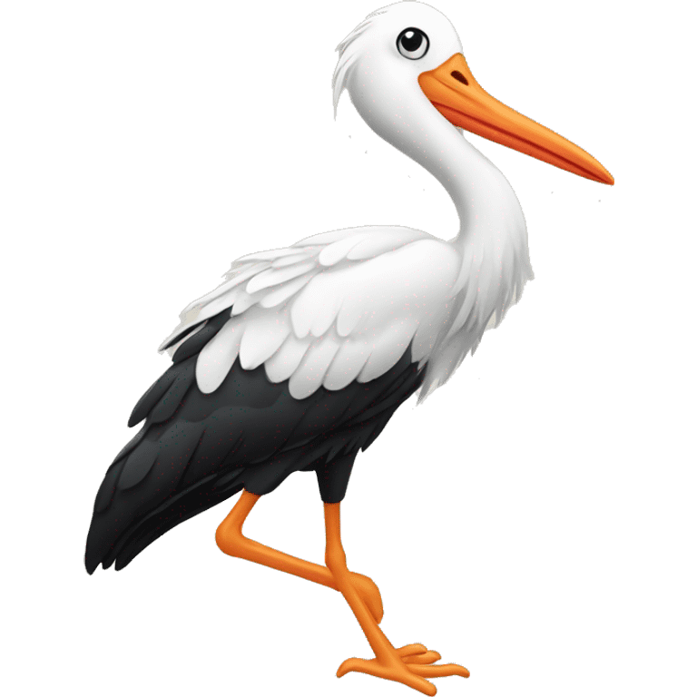 Graphic stork emoji