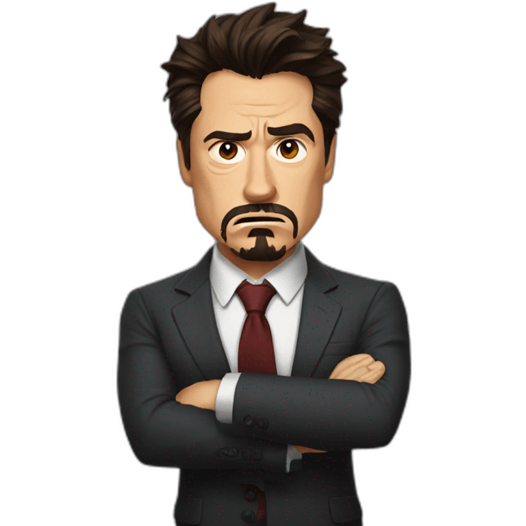 Tony stark angry  emoji