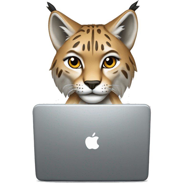 A lynx with a laptop emoji