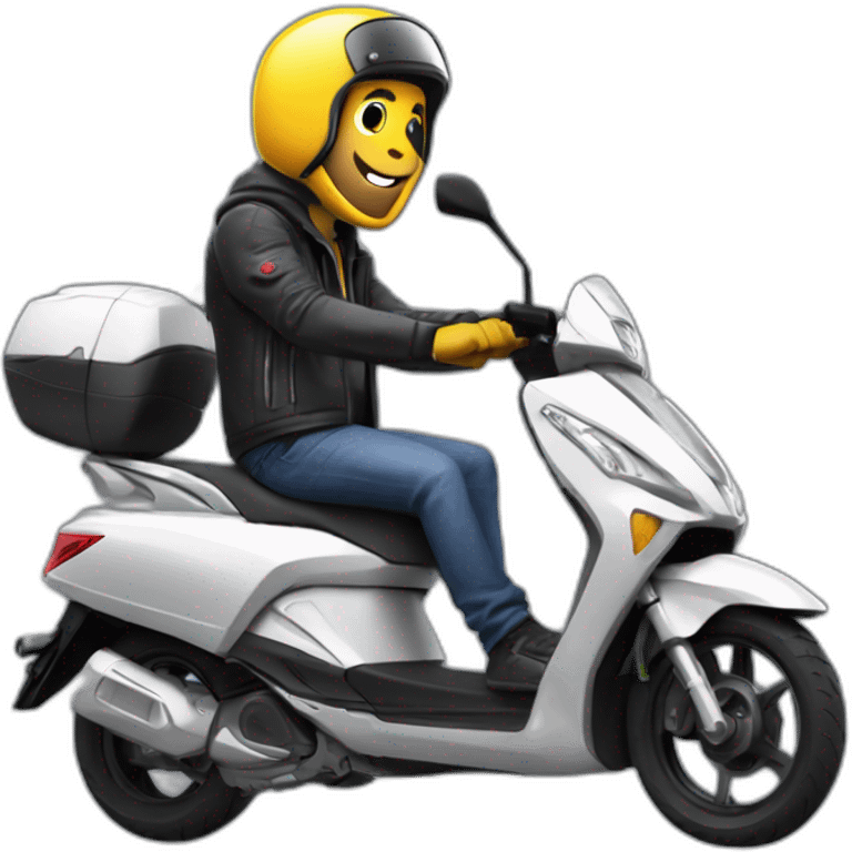 Le rappeur JUL qui cabre sur un scooter T-max Yamaha emoji