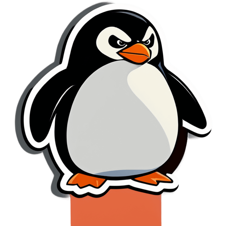 An angry penguin emoji