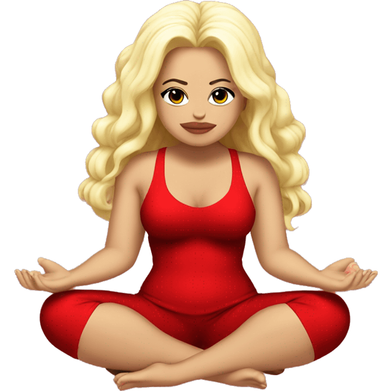 Trisha Paytas meditating red beautiful  emoji