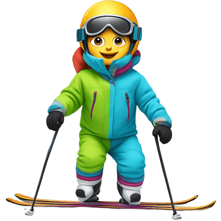 Baby skiing  emoji