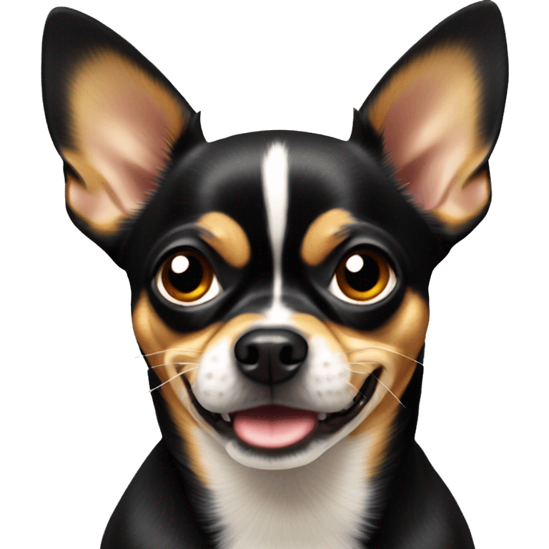 Black and tan Miniature pincher chihuahua angry  emoji