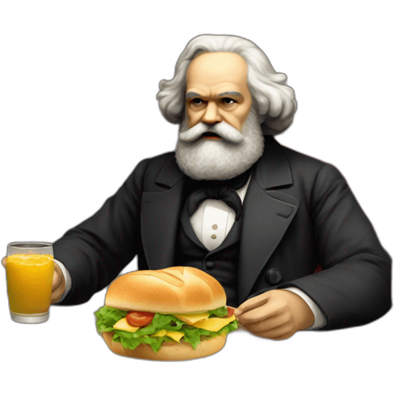 karl marx eating a sandwich emoji