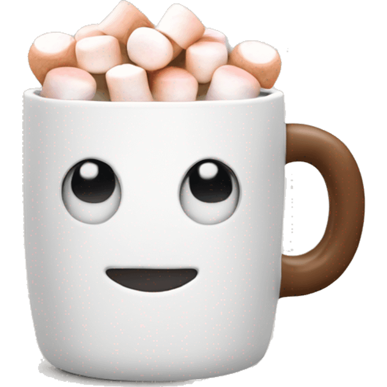 Coffe mug with marshmallows emoji