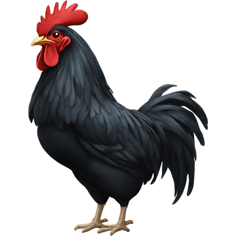 Black rooster emoji