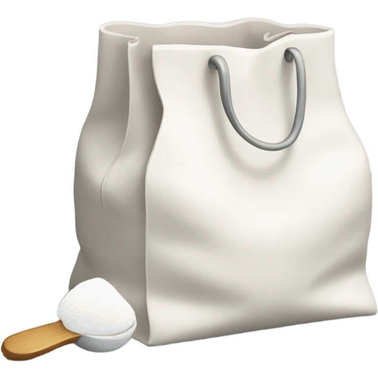 White bag with a little spoon  emoji