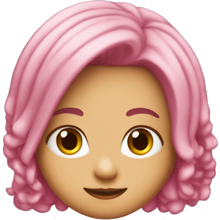 Nmixx lily with pink hair  emoji