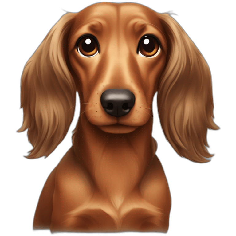 Dachshund long hair emoji