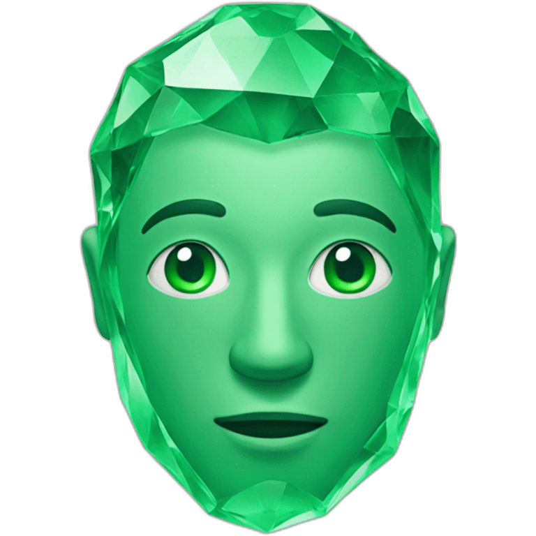 green crystal man emoji