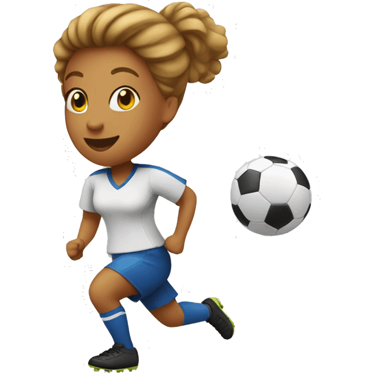 Ladie playing soccer emoji